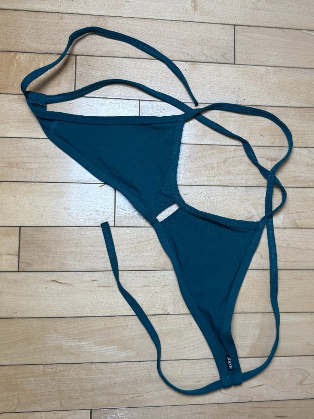 Jolyn Jade Green Vent Style Bikini Swimsuit Top Size Small